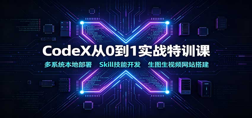 CodeX从0到1实战特训课：多系统本地部署，Skill技能开发，生图生视频网站搭建-星空网络