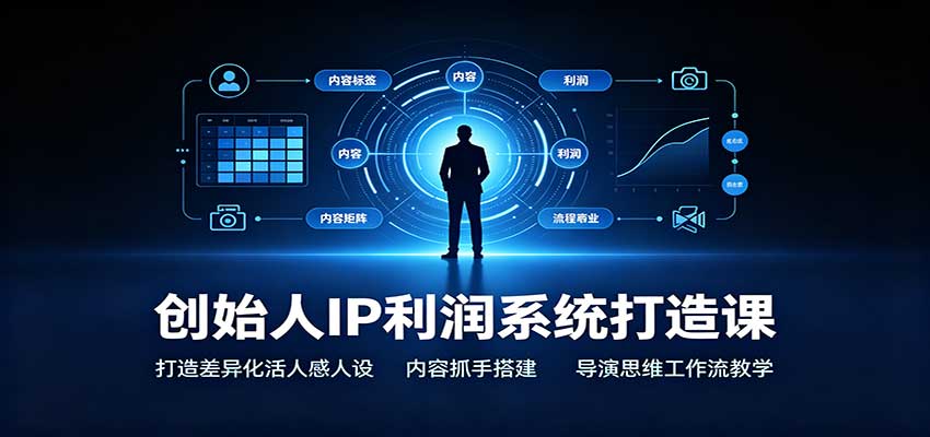 创始人IP利润系统打造课：打造差异化活人感人设，内容抓手搭建，导演思维工作流教学-星空网络