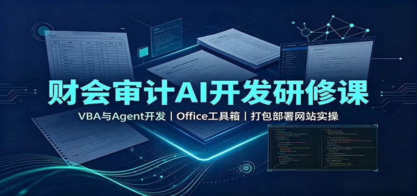 财会审计AI开发研修课：VBA与Agent开发，Office工具箱，打包部署网站实操-星空网络