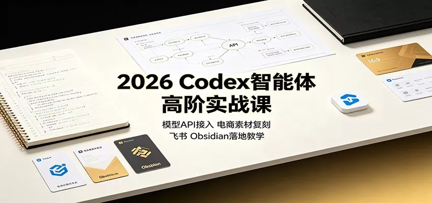 2026 Codex智能体高阶实战课：模型API接入，电商素材复刻，飞书Obsidian落地教学-星空网络